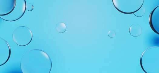 abstract background glass ball bubble, podium stage pedestal for cosmetic product showcase scene, 3d illustration rendering