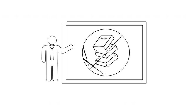 Presentation of Books - A Simple Animated Illustration.
