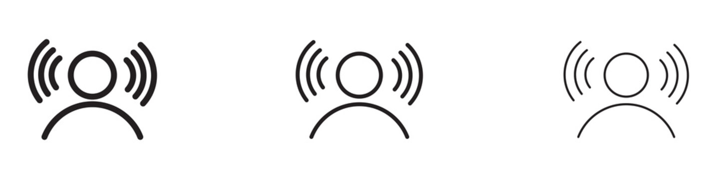 Brand awareness icons collection in black and blue colors