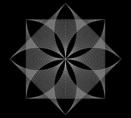 abstract geometry mandala background icon logo tattoo. vector illustration.