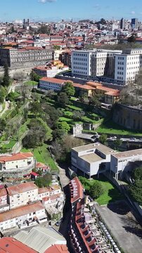 Park Of Virtues At Porto In Porto District Portugal. Leisure Park Landscape. Cultural Heritage. Nature Scenery. Park Of Virtues At Porto In Portugal. Tourism Landmark.