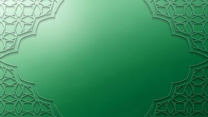 Elegant green geometric pattern background for islamic or cultural themes