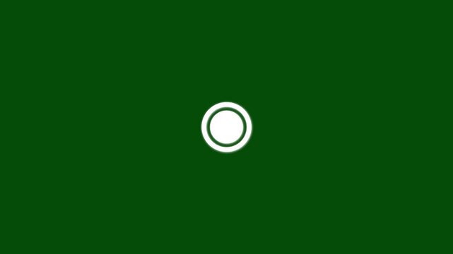 A bright cyan concentric circle with a solid cyan dot in the center against a deep black background symbolizing a target or a focal point in technology or innovation.