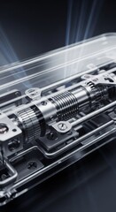 Intricate Silver Mechanical Watch Movement Detailed Macro Shot