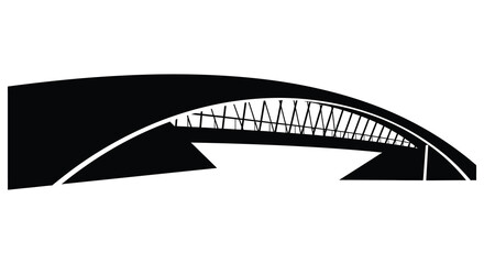 Modern bridge design with a striking black shape a bold silhouette © Rina