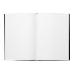 Fototapeta premium Blank white notebook with smooth cover and rounded edges for writing or sketching