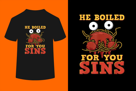 flying spaghetti monster - FSM T-Shirt
