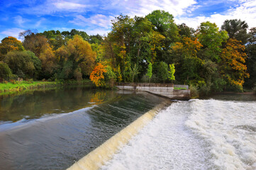 Das Leinewehr in Hannover im Herbst