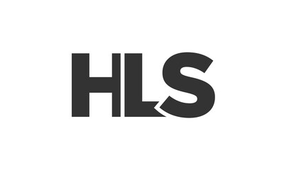 HLS logo design template with strong and modern bold text. Initial based vector logotype featuring simple and minimal typography. Trendy company identity.