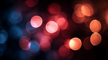 Fototapeta premium Bokeh Red and Blue Abstract Glowing Lights Vector Background