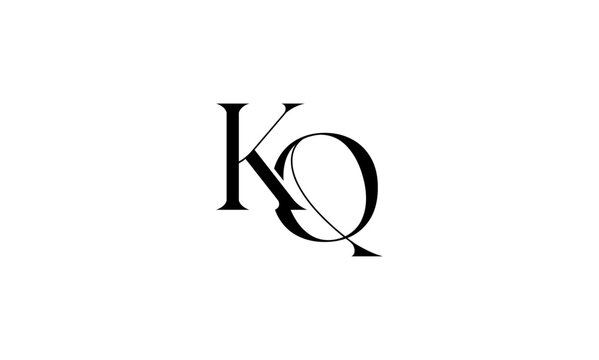 KQ initial letters logo or KQ monogram