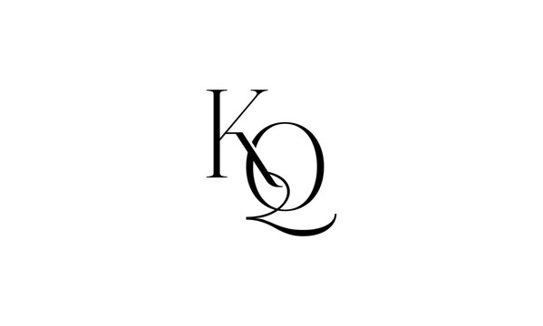 KQ initial letters logo or KQ monogram