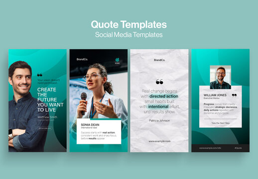 Social Media Quote Post Templates, Story & Post Designs