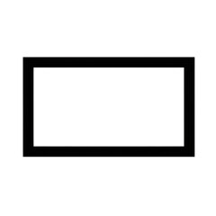 Obraz premium Simple black bordered rectangle on a white background