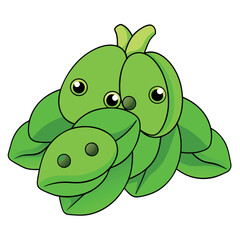 Naklejka premium Cluster beans illustration vector design 