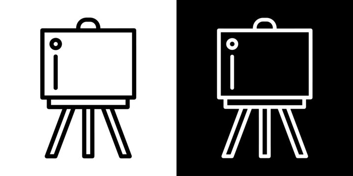 Blackboard icon vector illustration in line art style	