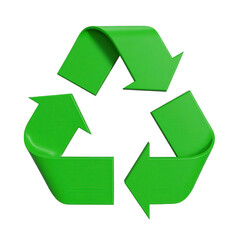 Green recycle symbol representing environment sustainability and ecology