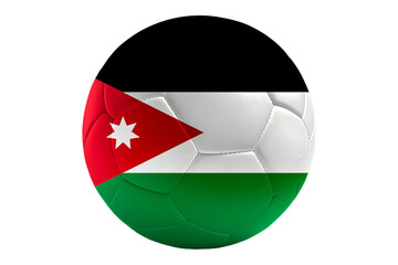 Balón de futbol con la bandera de Jordania © celedonio