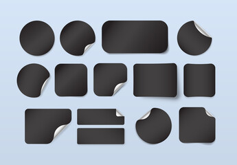 Blank Sticker Mockup Set for Price Label, Decal & Packaging Branding