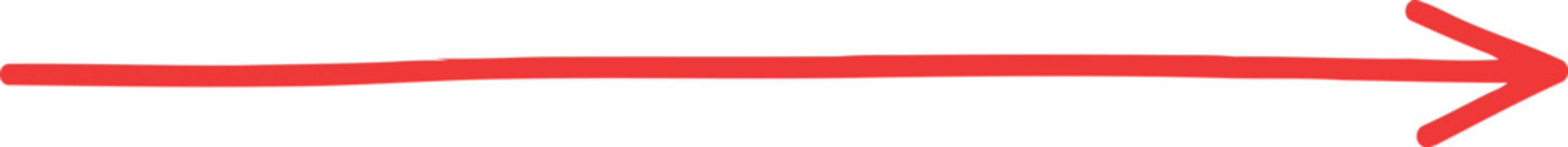 Obraz premium Hand-drawn red arrow isolated on white background for presentations and infographics