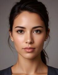 Naklejka premium Warm Smiling Latina Business Woman Professional Headshot