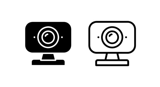 Essential Webcam or Video Camera Vector Icon for Online Meetings and Live Streaming