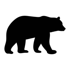 Black bear silhouette vector illustration for wildlife and animal lovers graphic design projects