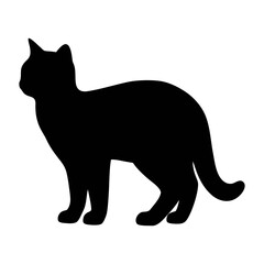 Obraz premium Black cat silhouette vector illustration for pet lovers and feline enthusiasts graphic design needs