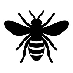 Isolated black bee vector illustration honeybee graphic design bumblebee drawing insect clip art icon symbol image