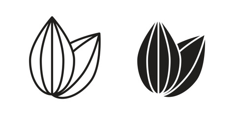 Fototapeta premium Almond icon vector, Symbol, logo illustrations