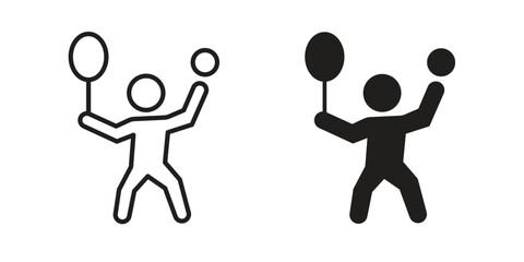 Badminton icon vector, Symbol, logo illustrations