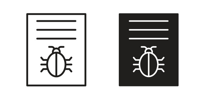 Bug report icon. modern vector symbols set