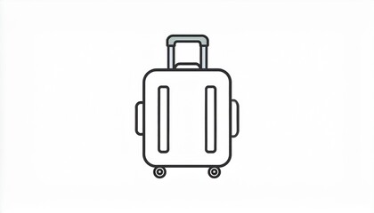 Obraz premium Modern empty white suitcase isolated on plain background for travel and business
