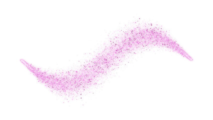 PNG image of Sparkling wave of magical pink and purple glitter dust particles flowing dynamically, perfect for festive overlay designs, celebratory graphics © RifahTasnia