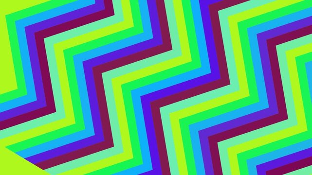 Vibrant multicolored zigzag pattern background.