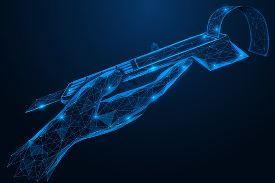 A payment terminal with a receipt. The hand holds a payment terminal, into which a credit card is inserted and a receipt is issued. The concept of transaction processing and payment confirmation.