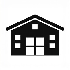 Modern black garden shed with white windows minimalist outdoor storage house design