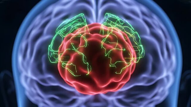 CGI Visualization of Glioblastoma Tumor Growth and Genomic Mutation Analysis within a Human Brain Cross-Section Medical