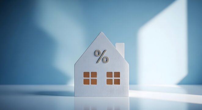 Interest rate concept for home loans and mortgages