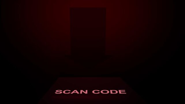 A Cinematic Animation of a Geneic Scan Ticket or Credit Card Slot