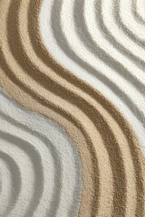 Sand creating patterns, textures, and lines for meditation and harmony