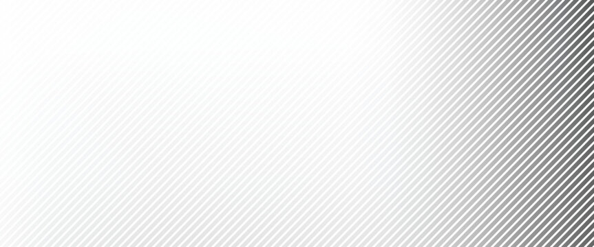 Fading line halftone gradient texture. Black diagonal stripe gradation background. Thin to thick vanishing slanted pattern backdrop. Oblique parallel stroke wallpaper for overlay, print, cover. Vector