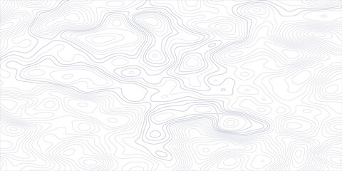 Vintage Outdoors Style Topography Map with Detailed Contour Lines  White Curved Relief Waves and Geographic Terrain Grid Vector Illustration Background © Mirror