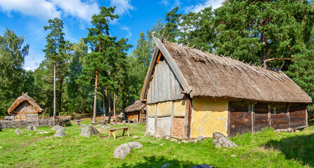 Obraz premium Viking village panorama. Sweden