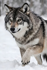 Obraz premium wolf in snow