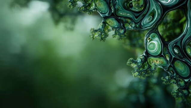 Abstract Green Fractal Art