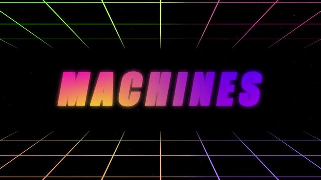 MACHINES ANIMATION WITH GRID BACKGROUND