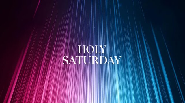 Holy Saturday vibrant light beams background abstract religious celebration Easter holiday 4K HD high quality video.
