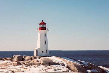 Peggy's Cove Light House on the Atlantic Ocean © Peter