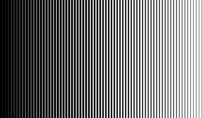 Obraz premium Halftone vector, monochrome, shadow, background. Vertical lines in black and white. Line halftone pattern with gradient effect. Vector Illustration. Vector design element. 